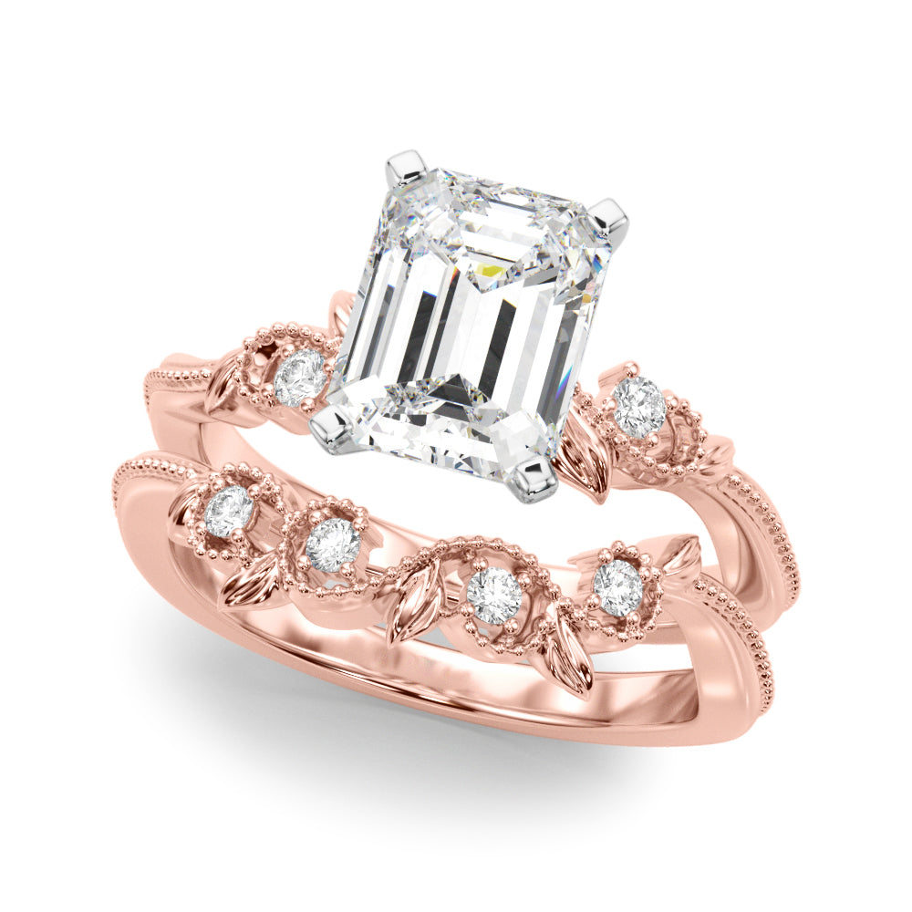 Graceful Center Engagement Ring Oval Diamond Engagement Ring — 9K/18K Gold & Platinum