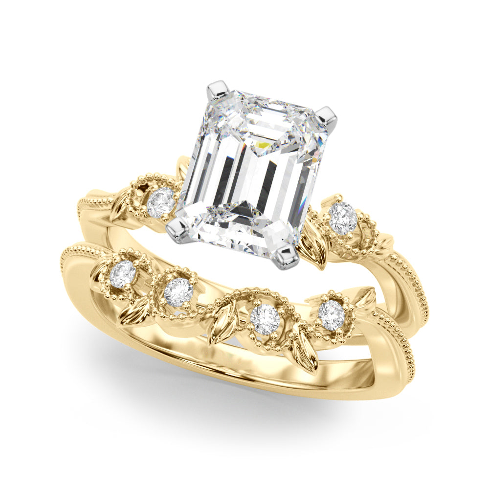 Graceful Center Engagement Ring Oval Diamond Engagement Ring — 9K/18K Gold & Platinum