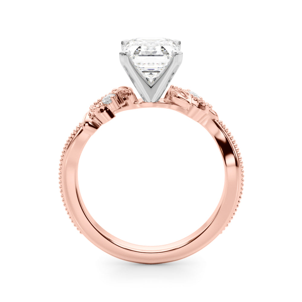 Graceful Center Engagement Ring Oval Diamond Engagement Ring — 9K/18K Gold & Platinum