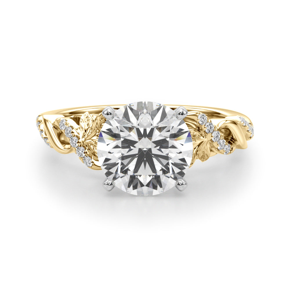 Dazzling Center Oval Diamond Engagement Ring — 9K/18K Gold & Platinum