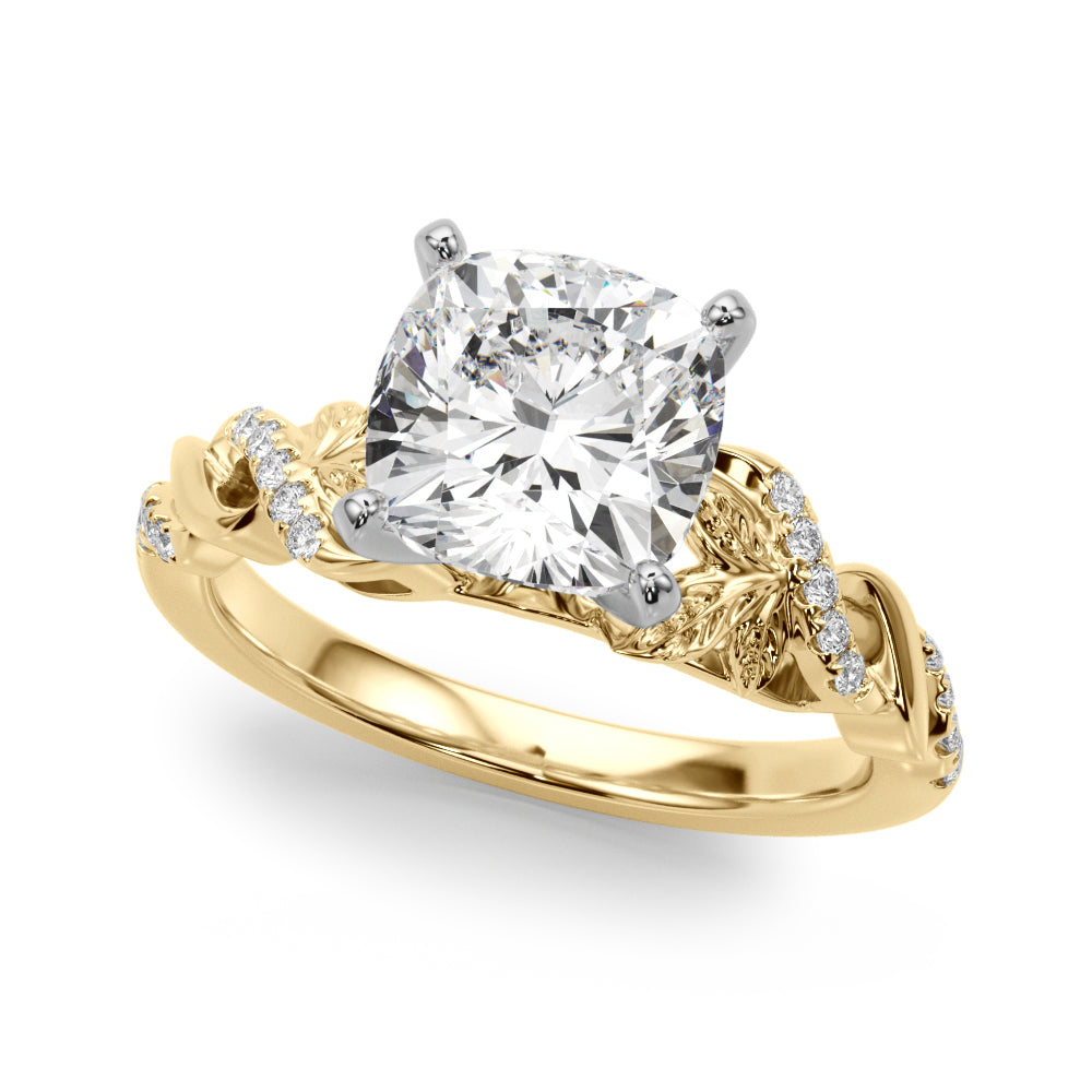 Dazzling Center Oval Diamond Engagement Ring — 9K/18K Gold & Platinum