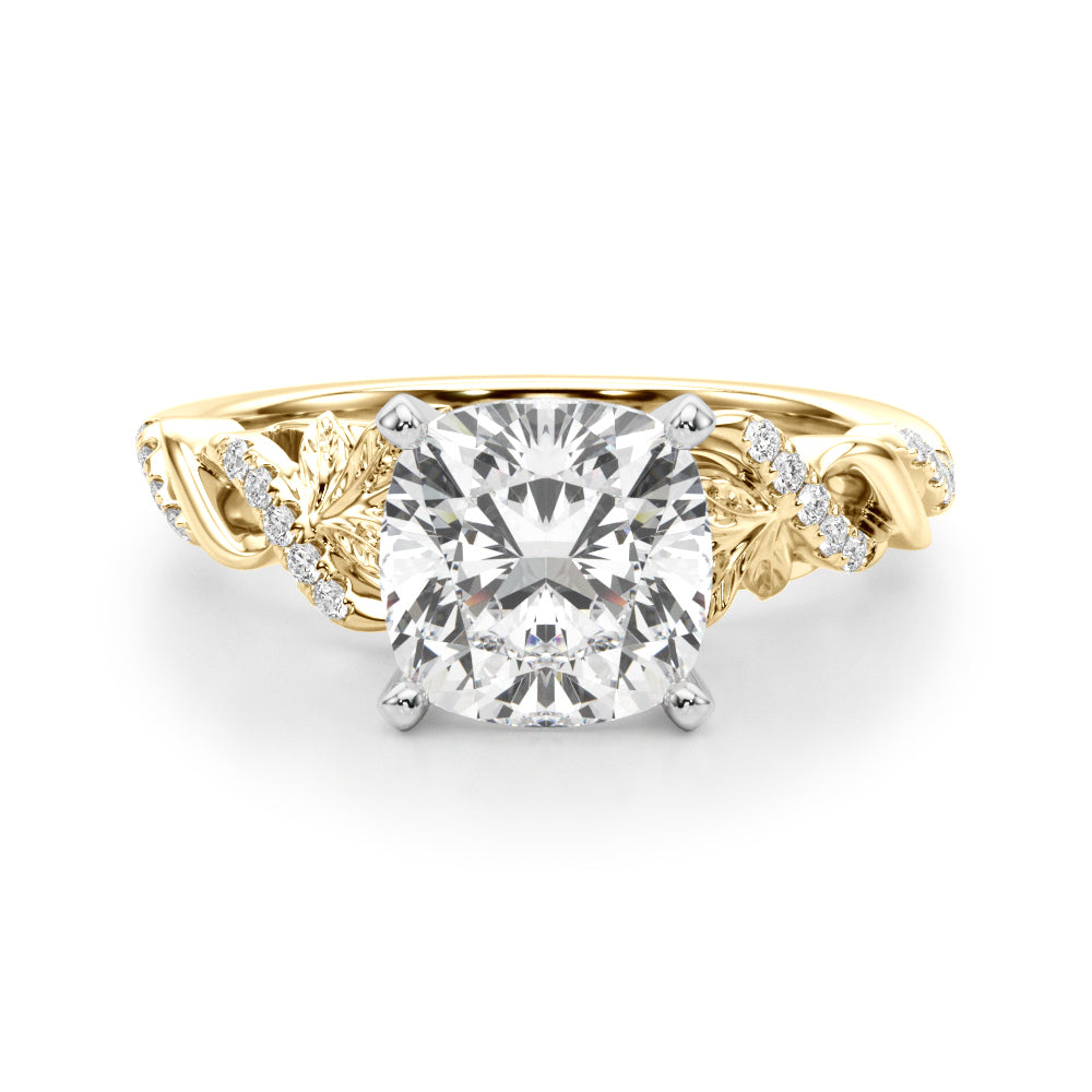 Dazzling Center Oval Diamond Engagement Ring — 9K/18K Gold & Platinum