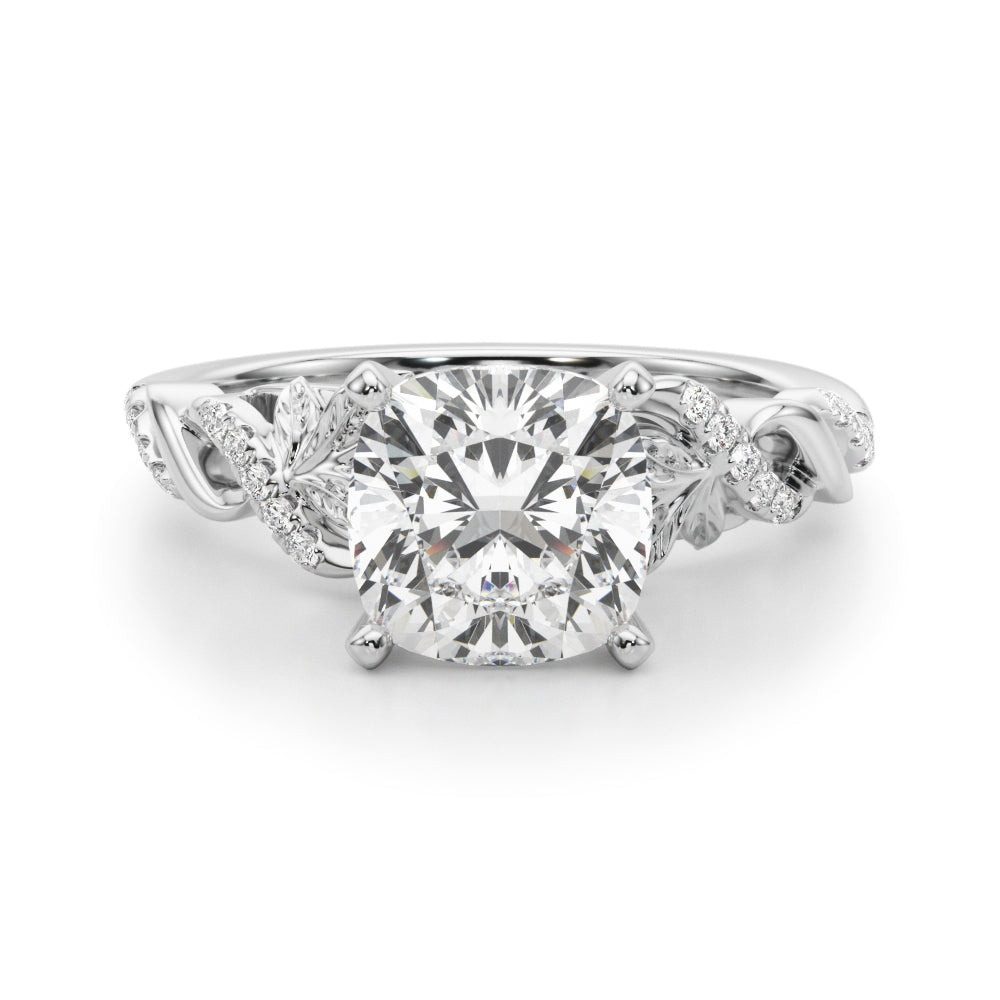 Dazzling Center Oval Diamond Engagement Ring — 9K/18K Gold & Platinum