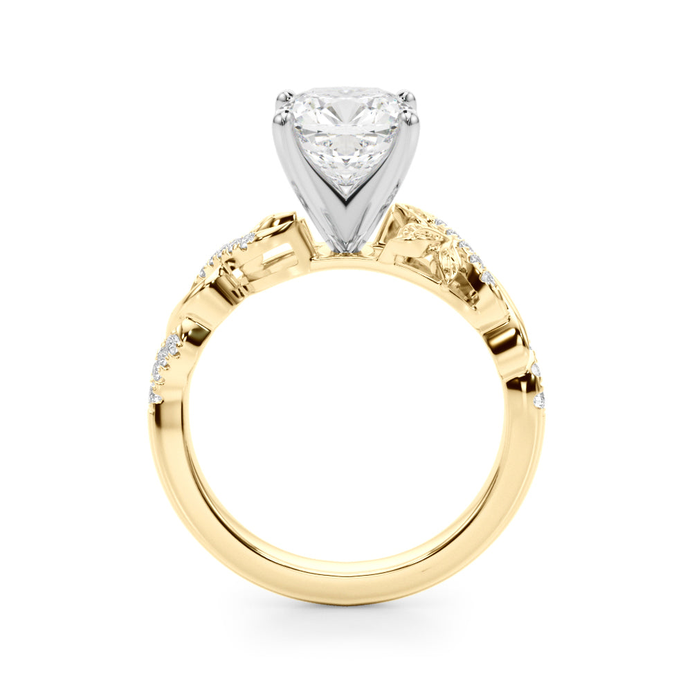 Dazzling Center Oval Diamond Engagement Ring — 9K/18K Gold & Platinum
