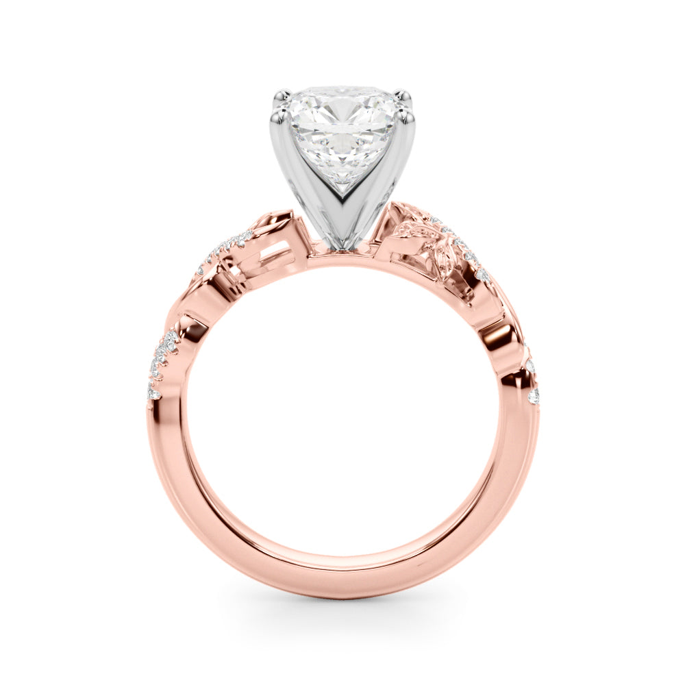 Dazzling Center Oval Diamond Engagement Ring — 9K/18K Gold & Platinum