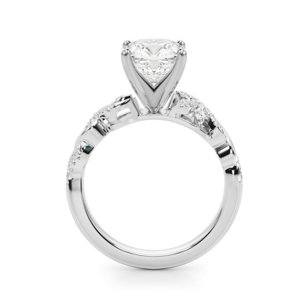 Dazzling Center Oval Diamond Engagement Ring — 9K/18K Gold & Platinum