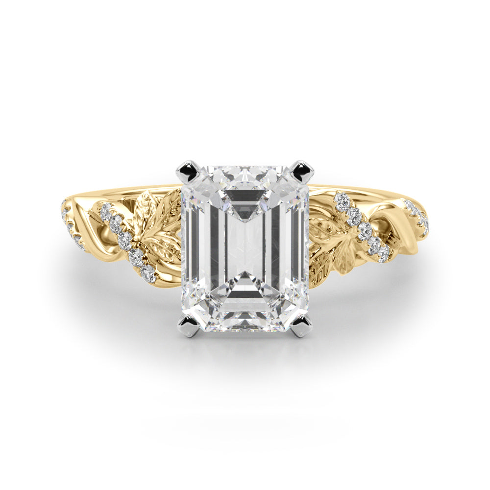 Dazzling Center Oval Diamond Engagement Ring — 9K/18K Gold & Platinum