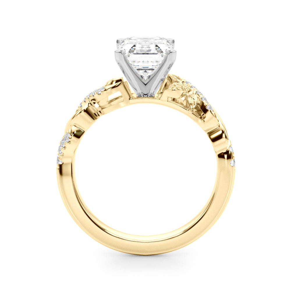 Dazzling Center Oval Diamond Engagement Ring — 9K/18K Gold & Platinum