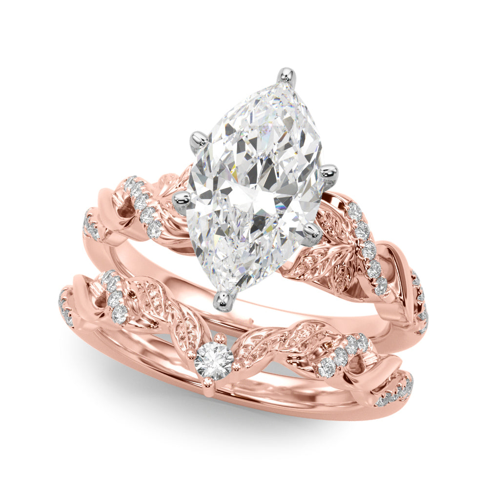 Dazzling Center Oval Diamond Engagement Ring — 9K/18K Gold & Platinum