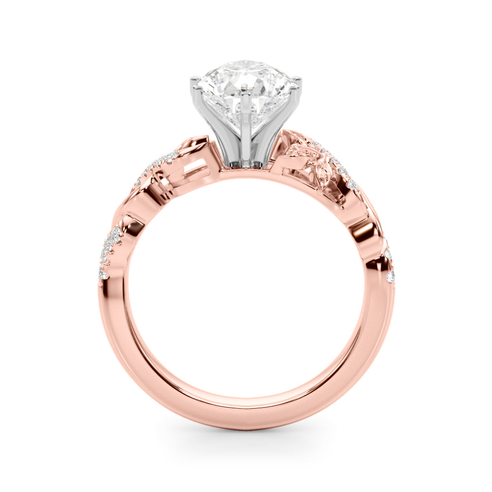 Dazzling Center Oval Diamond Engagement Ring — 9K/18K Gold & Platinum