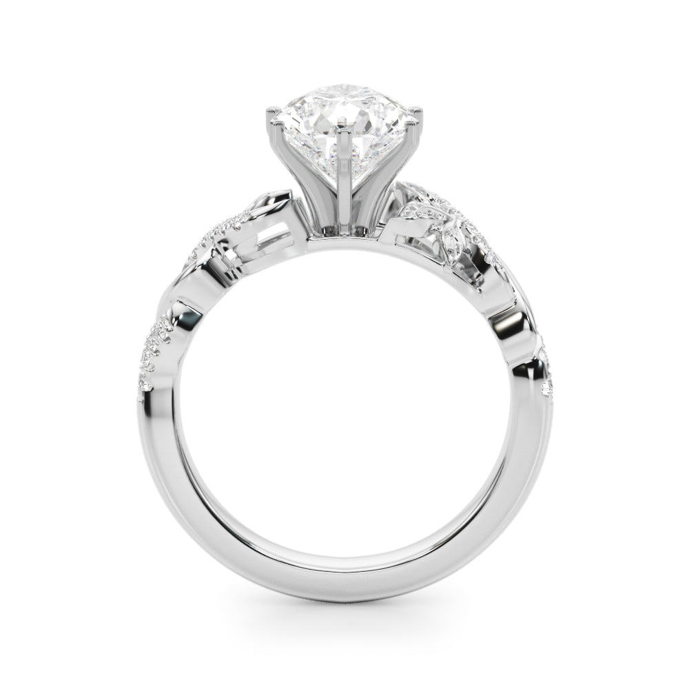 Dazzling Center Oval Diamond Engagement Ring — 9K/18K Gold & Platinum