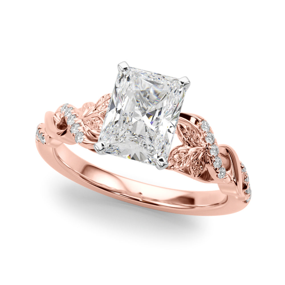 Dazzling Center Oval Diamond Engagement Ring — 9K/18K Gold & Platinum