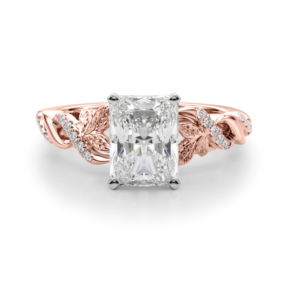 Dazzling Center Oval Diamond Engagement Ring — 9K/18K Gold & Platinum