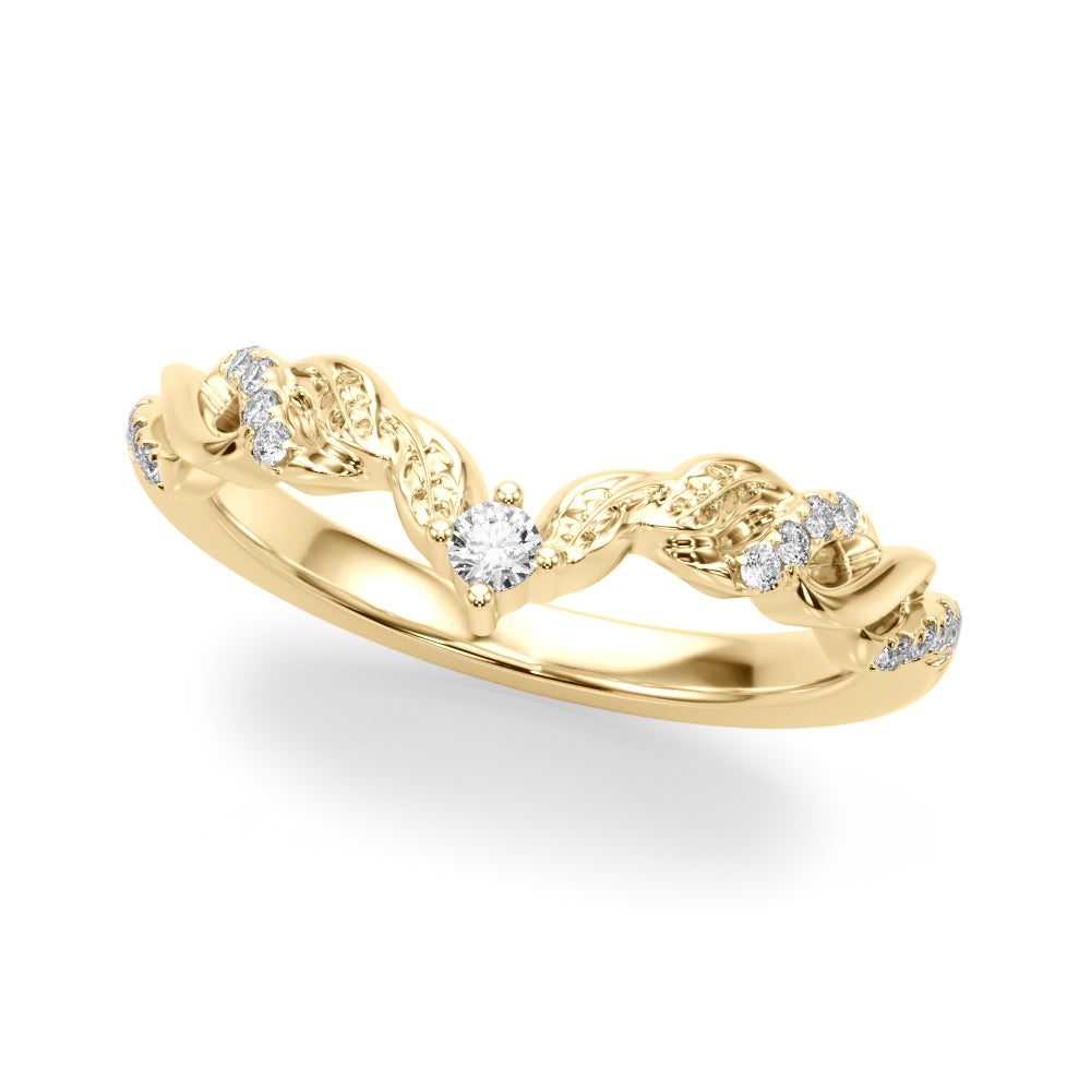 Refined Half Round Diamond Gold Craft Half Eternity Ring in Gold & Platinum