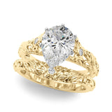 Splendid Center Round Diamond Engagement Ring — 9K/18K Gold & Platinum