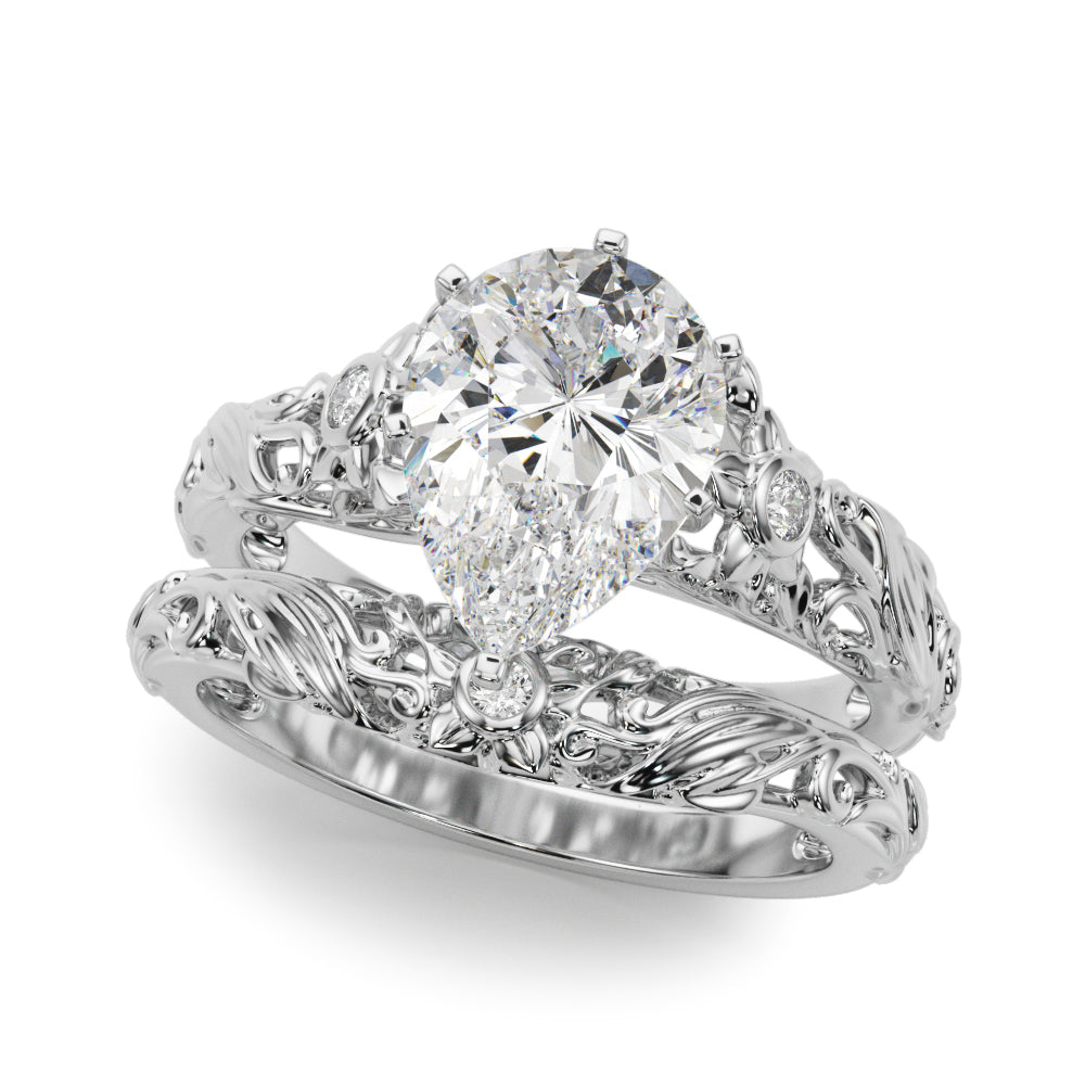Splendid Center Round Diamond Engagement Ring — 9K/18K Gold & Platinum