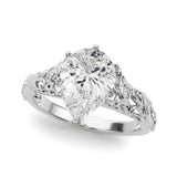 Splendid Center Round Diamond Engagement Ring — 9K/18K Gold & Platinum