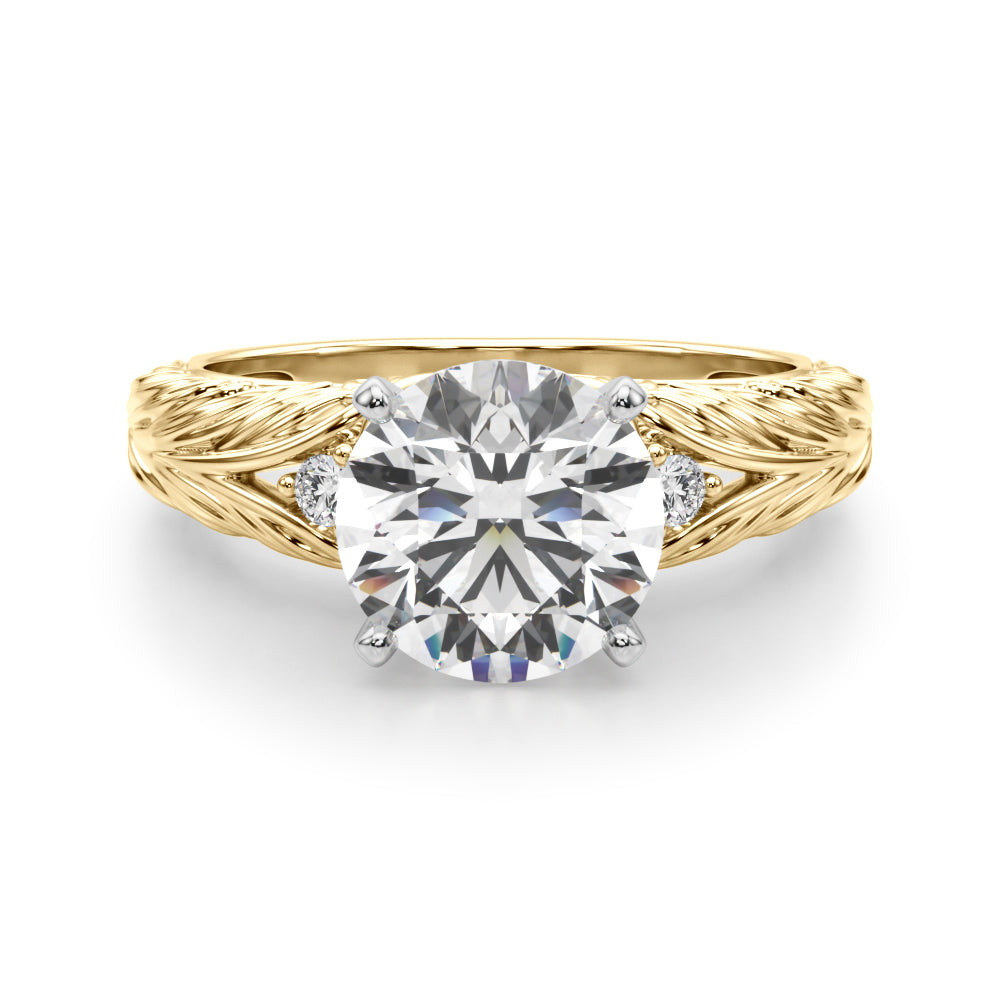 Pristine Center Oval Diamond Engagement Ring — 9K/18K Gold & Platinum