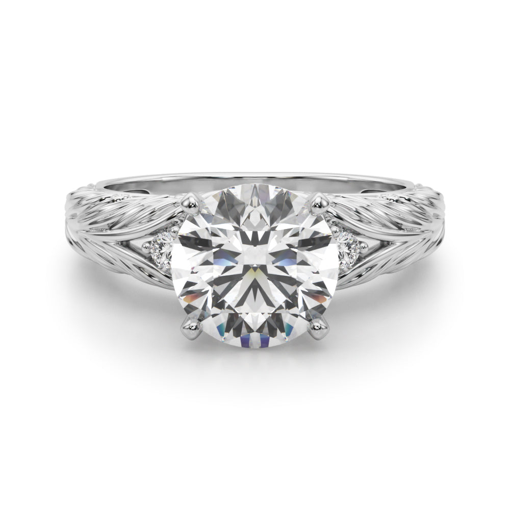 Pristine Center Oval Diamond Engagement Ring — 9K/18K Gold & Platinum