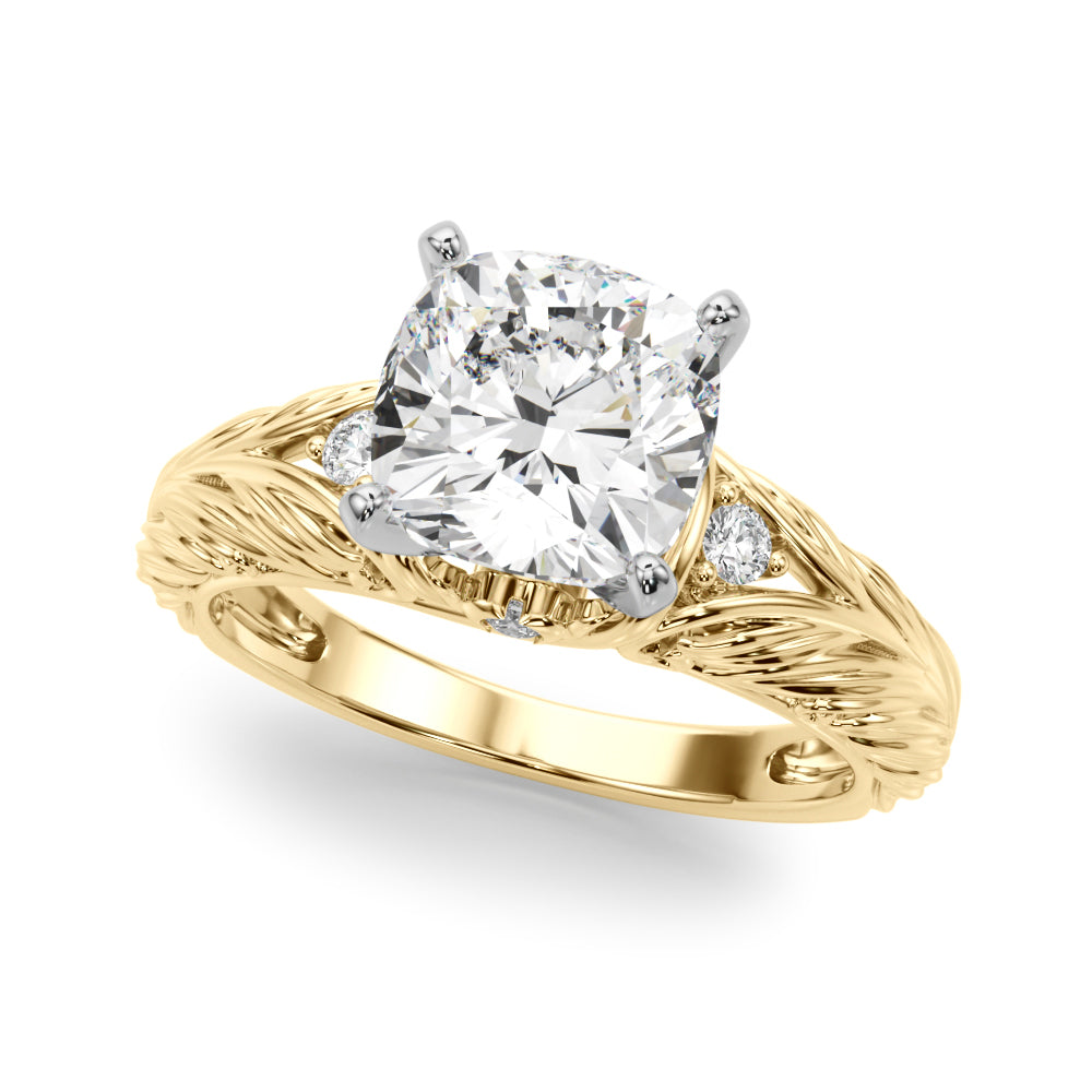Pristine Center Oval Diamond Engagement Ring — 9K/18K Gold & Platinum