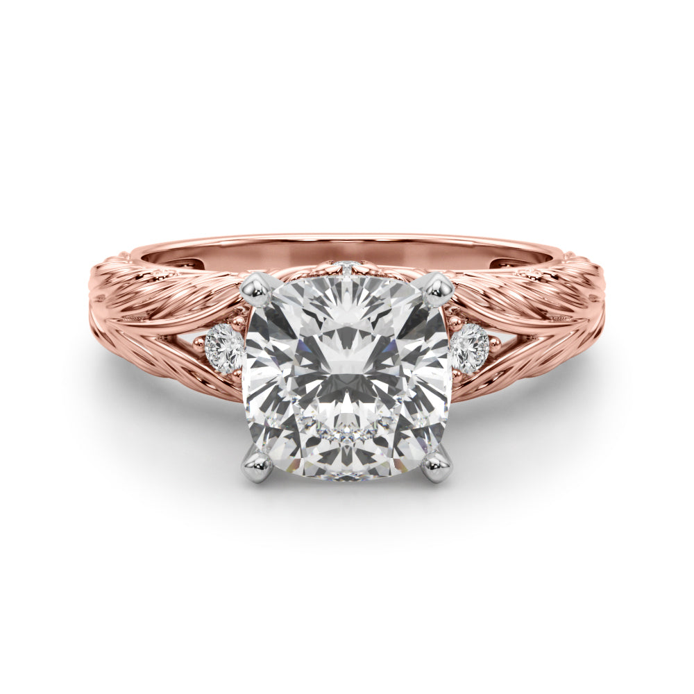 Pristine Center Oval Diamond Engagement Ring — 9K/18K Gold & Platinum