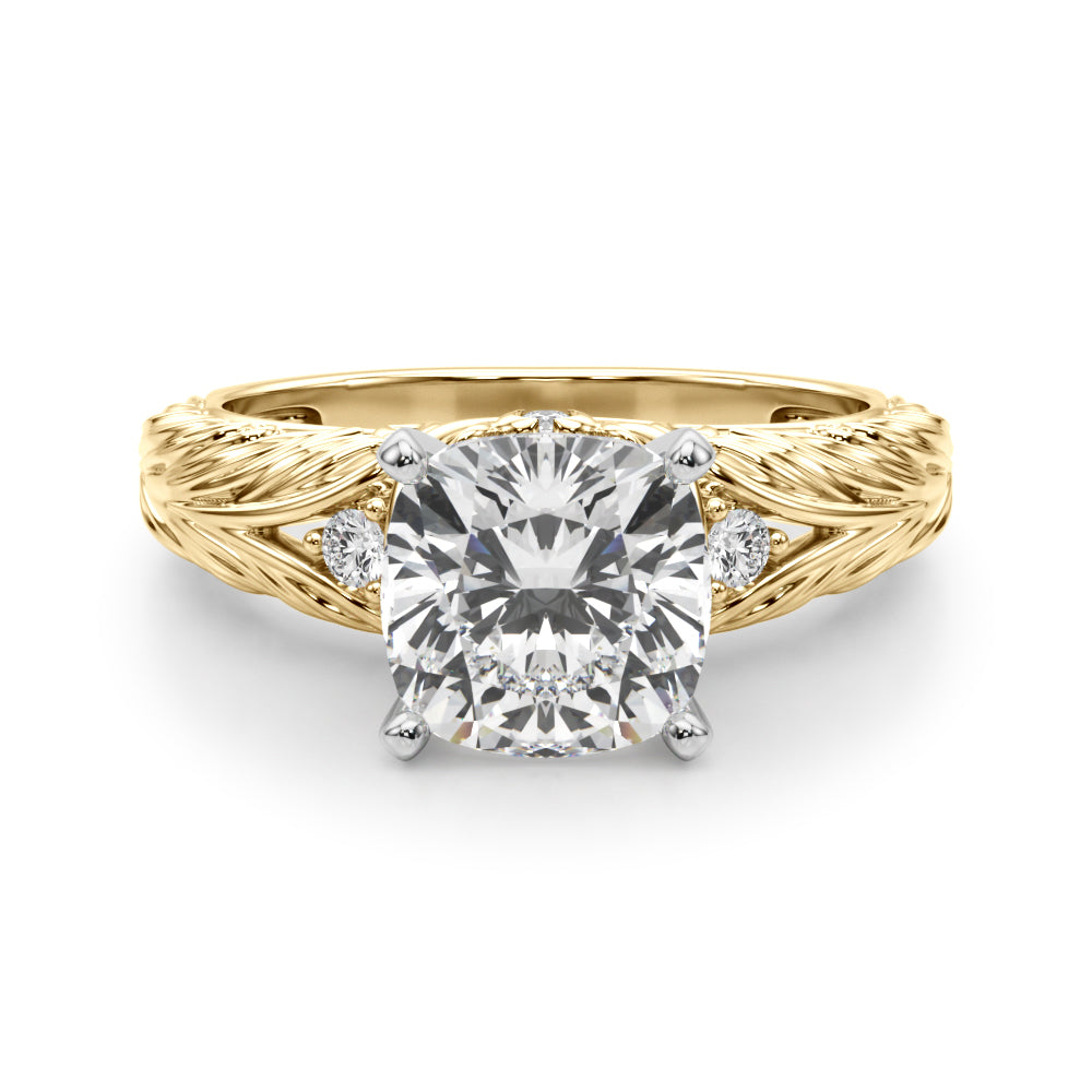 Pristine Center Oval Diamond Engagement Ring — 9K/18K Gold & Platinum