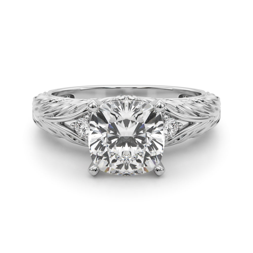 Pristine Center Oval Diamond Engagement Ring — 9K/18K Gold & Platinum