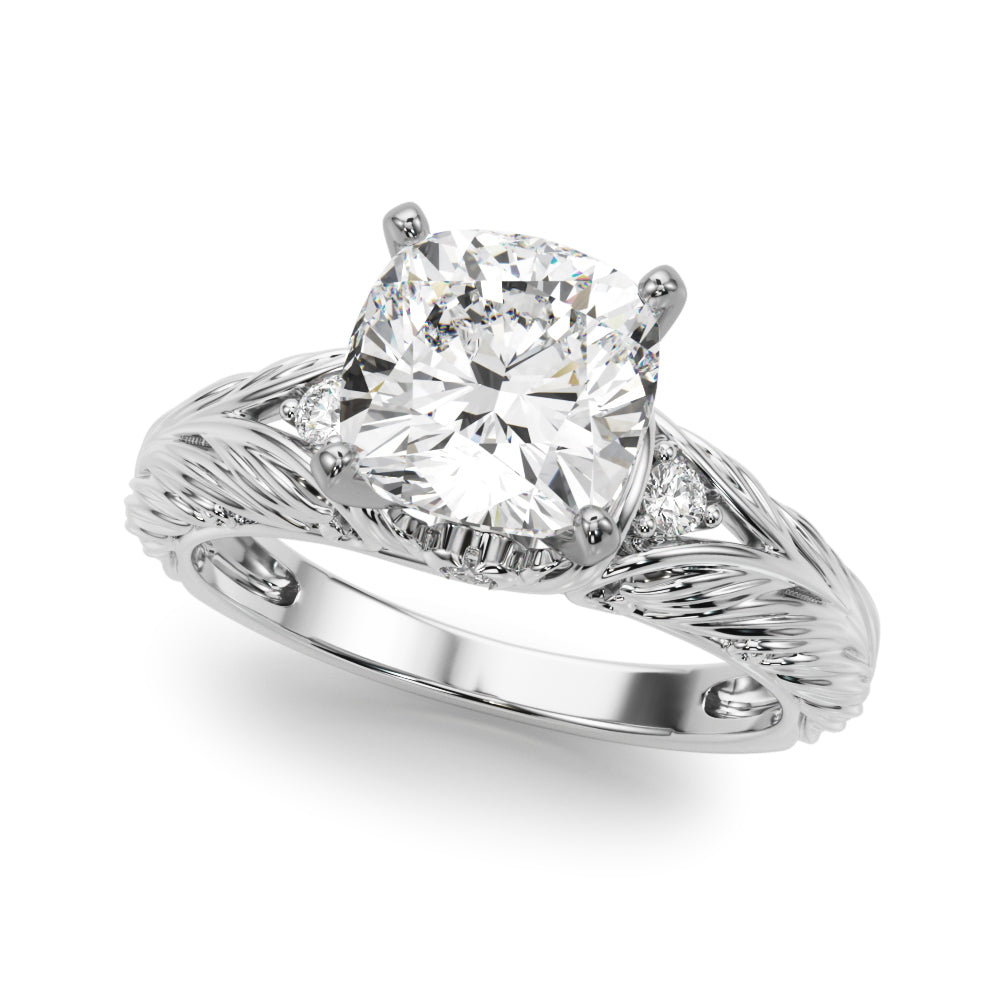 Pristine Center Oval Diamond Engagement Ring — 9K/18K Gold & Platinum