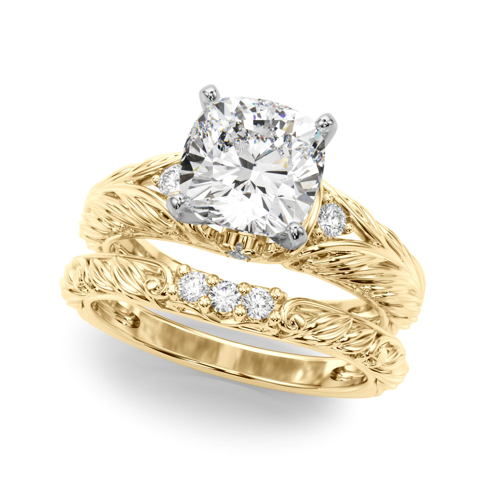 Pristine Center Oval Diamond Engagement Ring — 9K/18K Gold & Platinum
