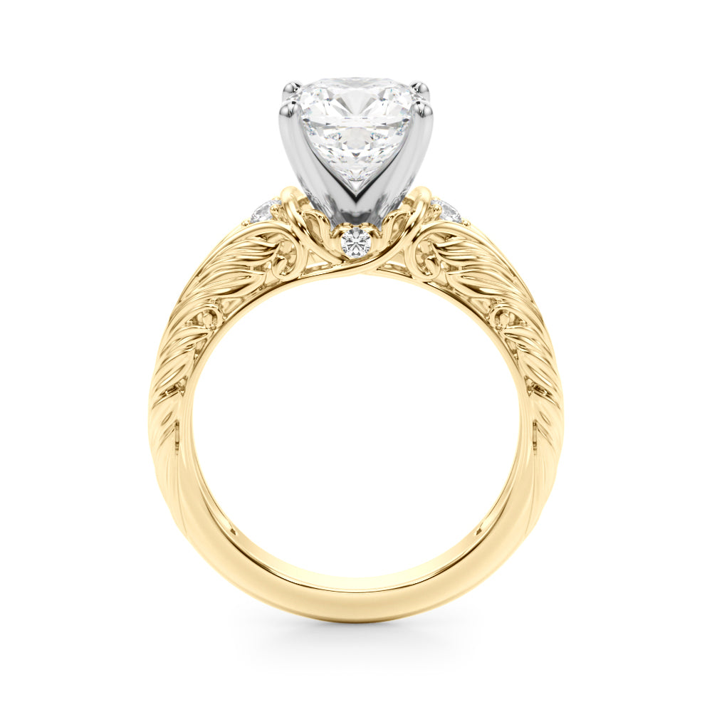 Pristine Center Oval Diamond Engagement Ring — 9K/18K Gold & Platinum