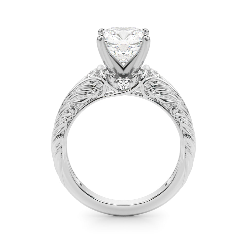 Pristine Center Oval Diamond Engagement Ring — 9K/18K Gold & Platinum