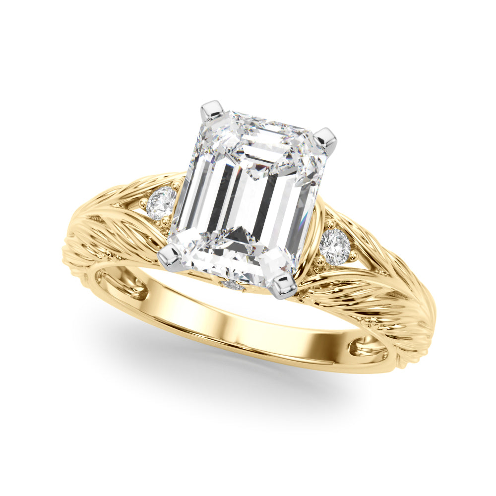 Pristine Center Oval Diamond Engagement Ring — 9K/18K Gold & Platinum