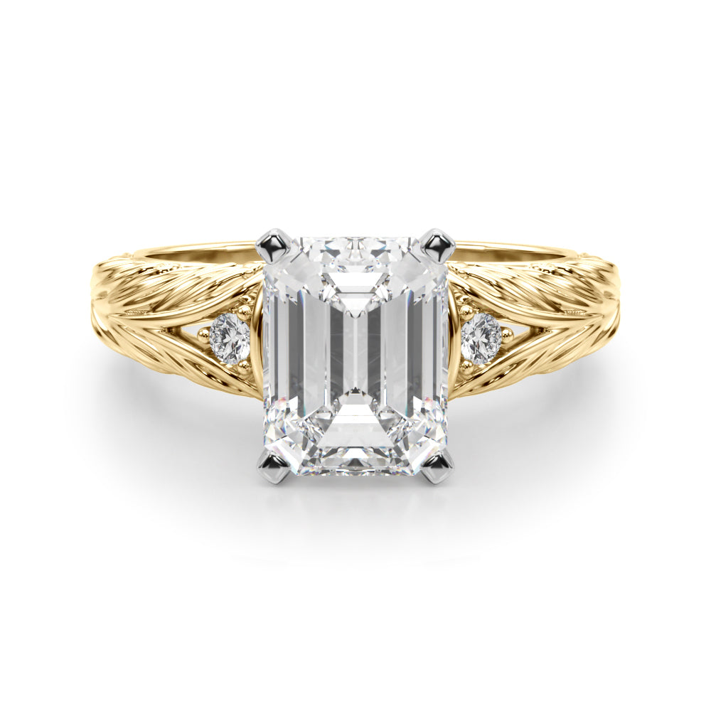 Pristine Center Oval Diamond Engagement Ring — 9K/18K Gold & Platinum