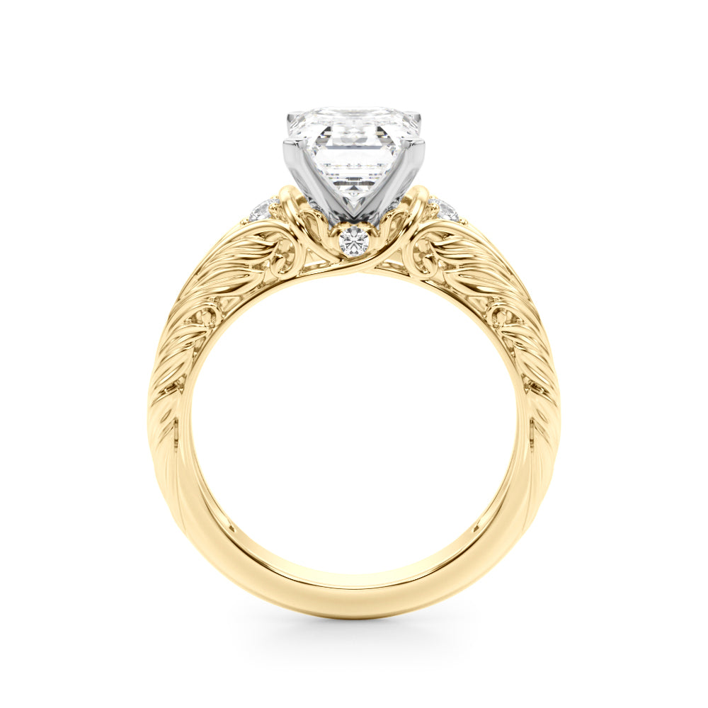 Pristine Center Oval Diamond Engagement Ring — 9K/18K Gold & Platinum