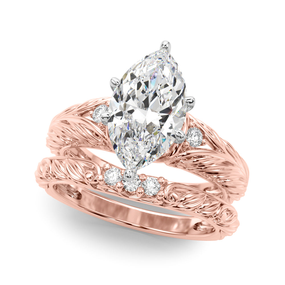 Pristine Center Oval Diamond Engagement Ring — 9K/18K Gold & Platinum