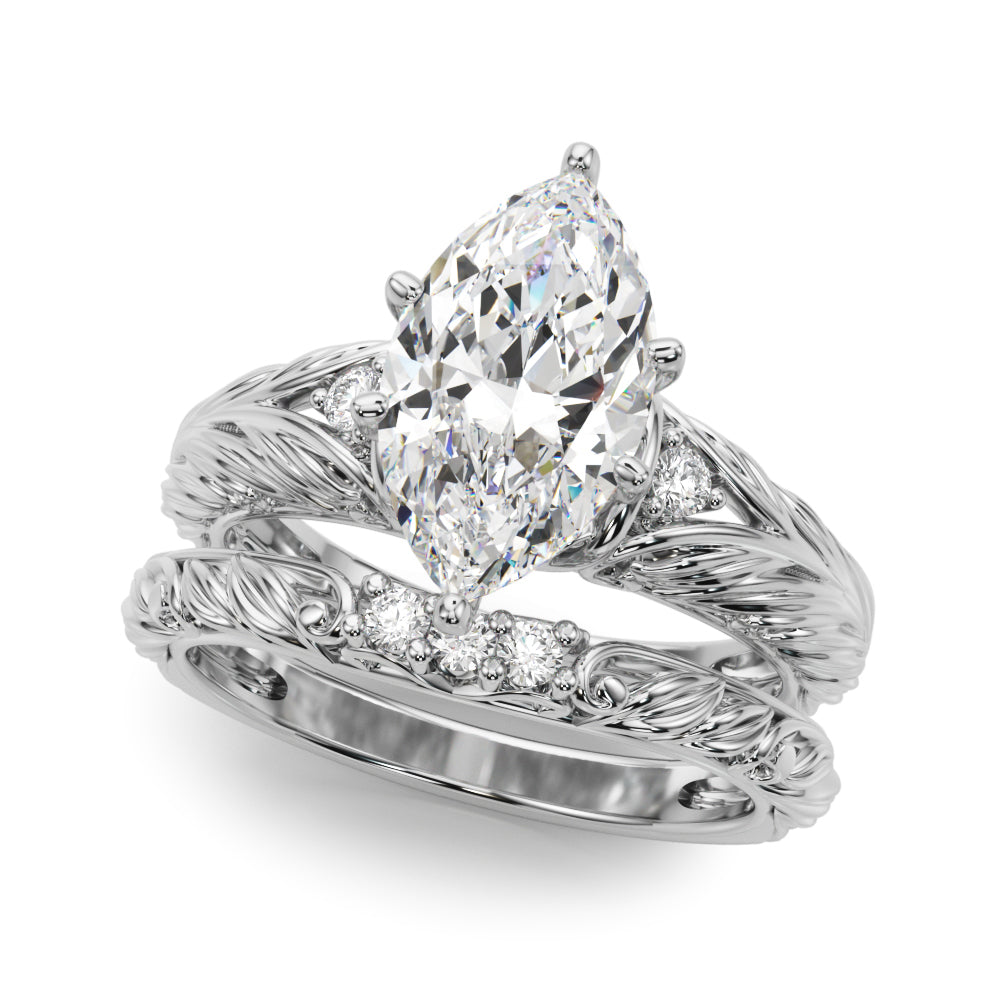 Pristine Center Oval Diamond Engagement Ring — 9K/18K Gold & Platinum