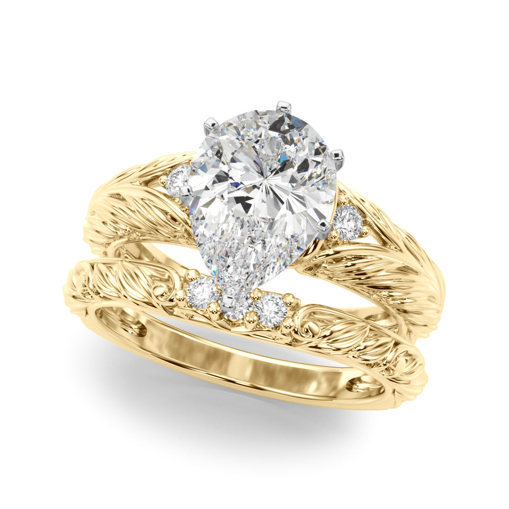 Pristine Center Oval Diamond Engagement Ring — 9K/18K Gold & Platinum