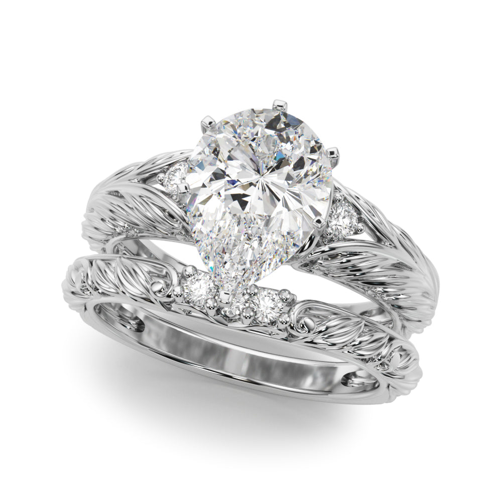 Pristine Center Oval Diamond Engagement Ring — 9K/18K Gold & Platinum