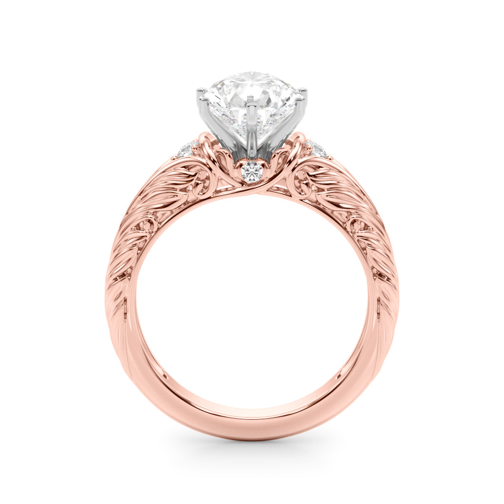 Pristine Center Oval Diamond Engagement Ring — 9K/18K Gold & Platinum