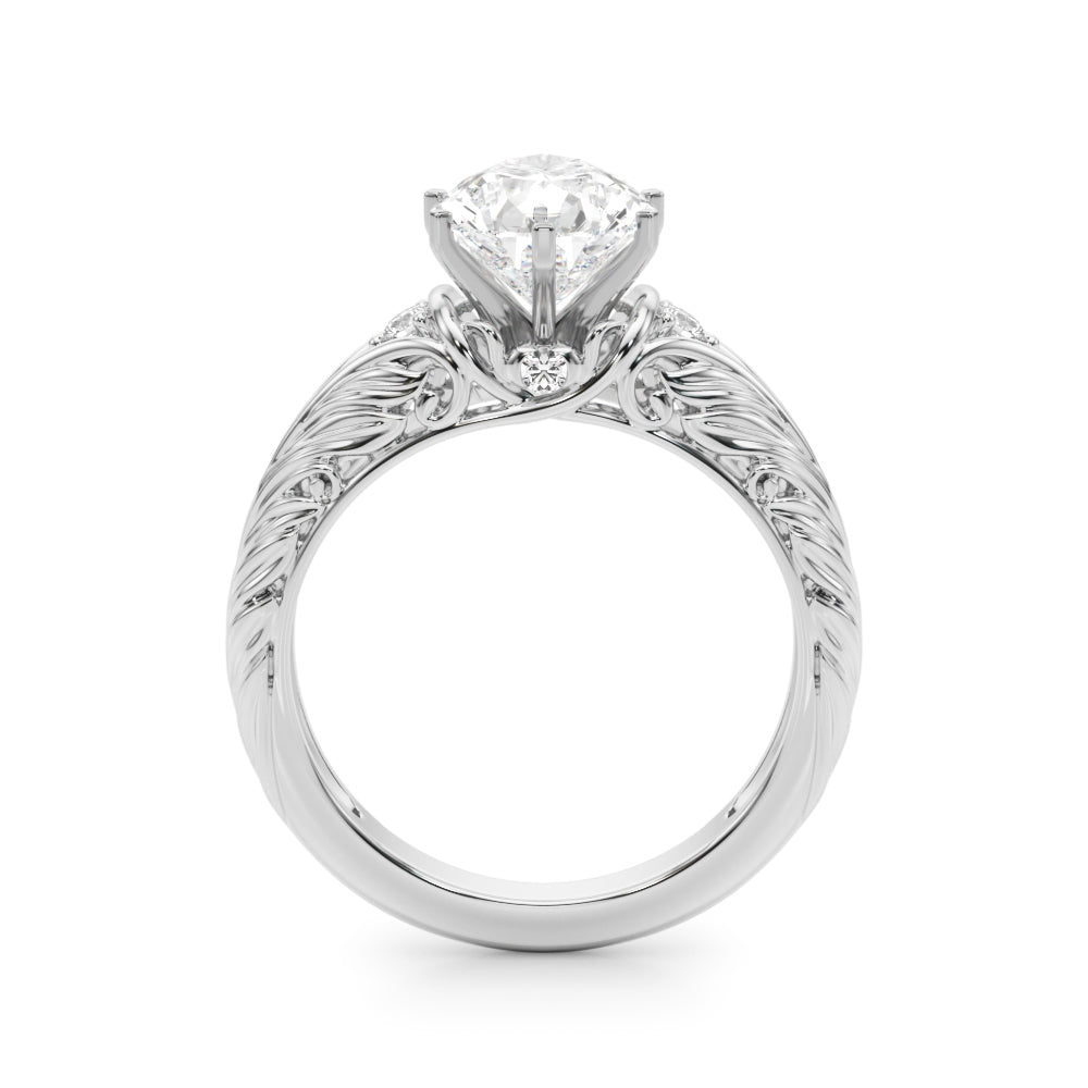 Pristine Center Oval Diamond Engagement Ring — 9K/18K Gold & Platinum