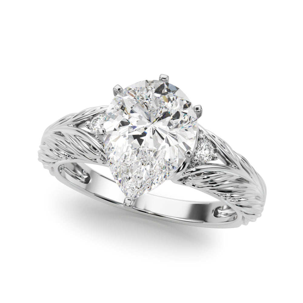 Pristine Center Oval Diamond Engagement Ring — 9K/18K Gold & Platinum