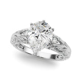 Pristine Center Oval Diamond Engagement Ring — 9K/18K Gold & Platinum