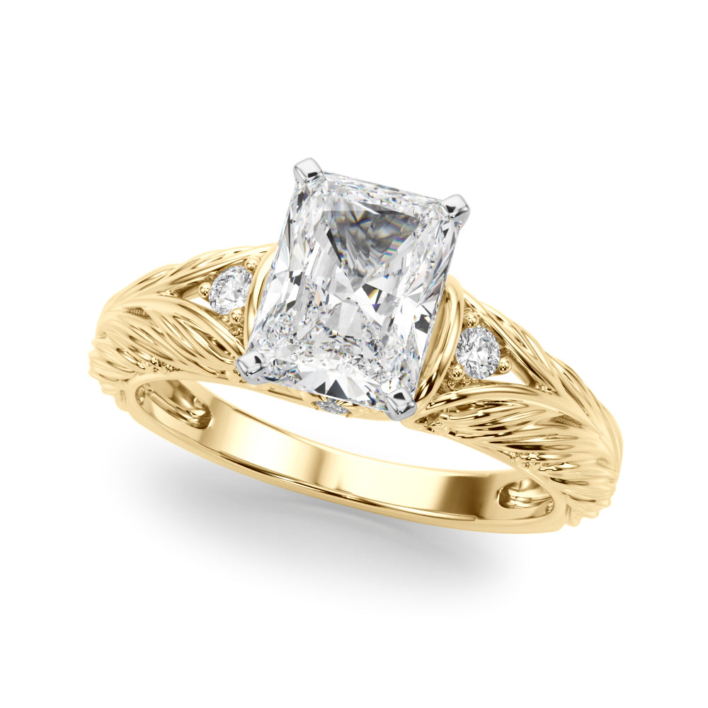 Pristine Center Oval Diamond Engagement Ring — 9K/18K Gold & Platinum
