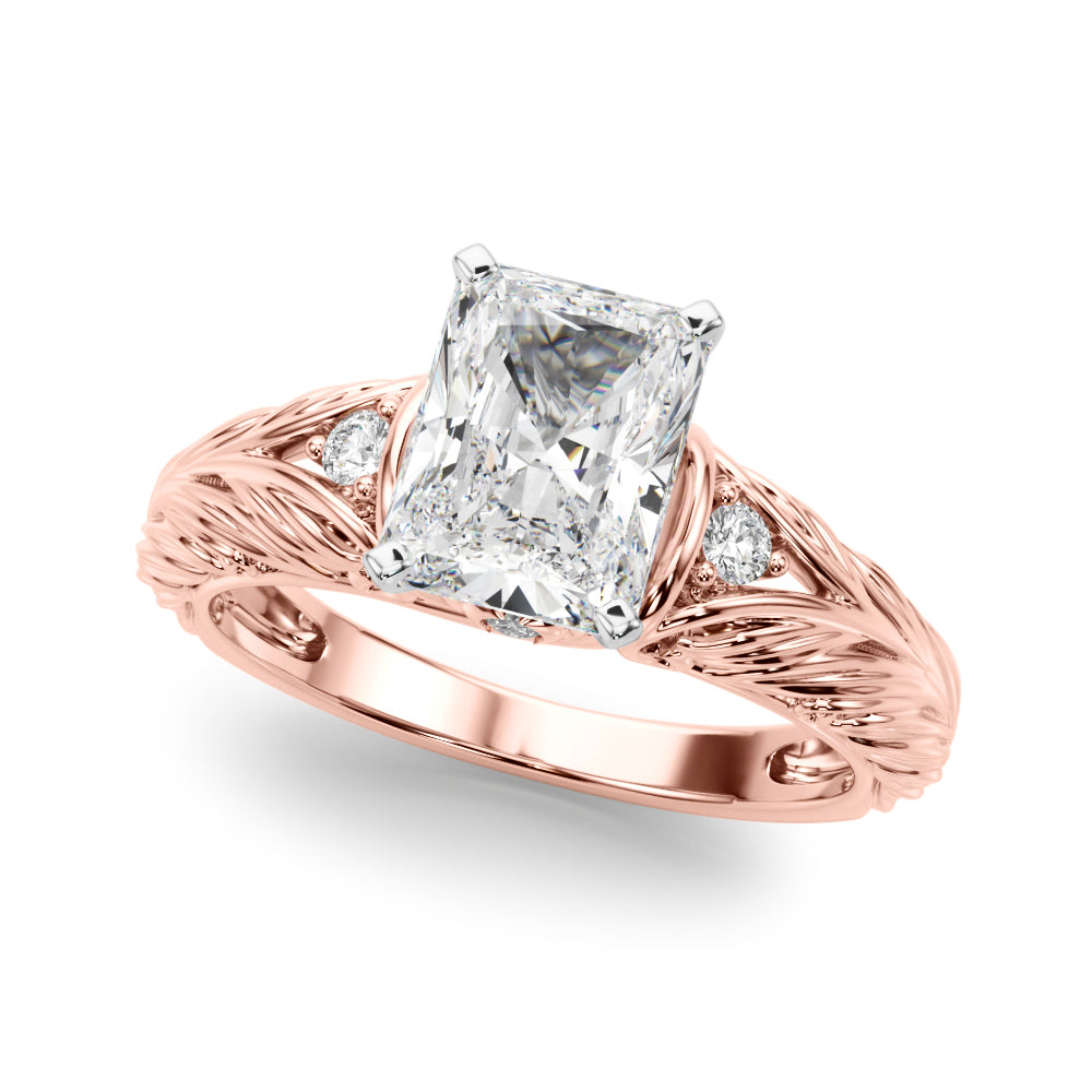 Pristine Center Oval Diamond Engagement Ring — 9K/18K Gold & Platinum