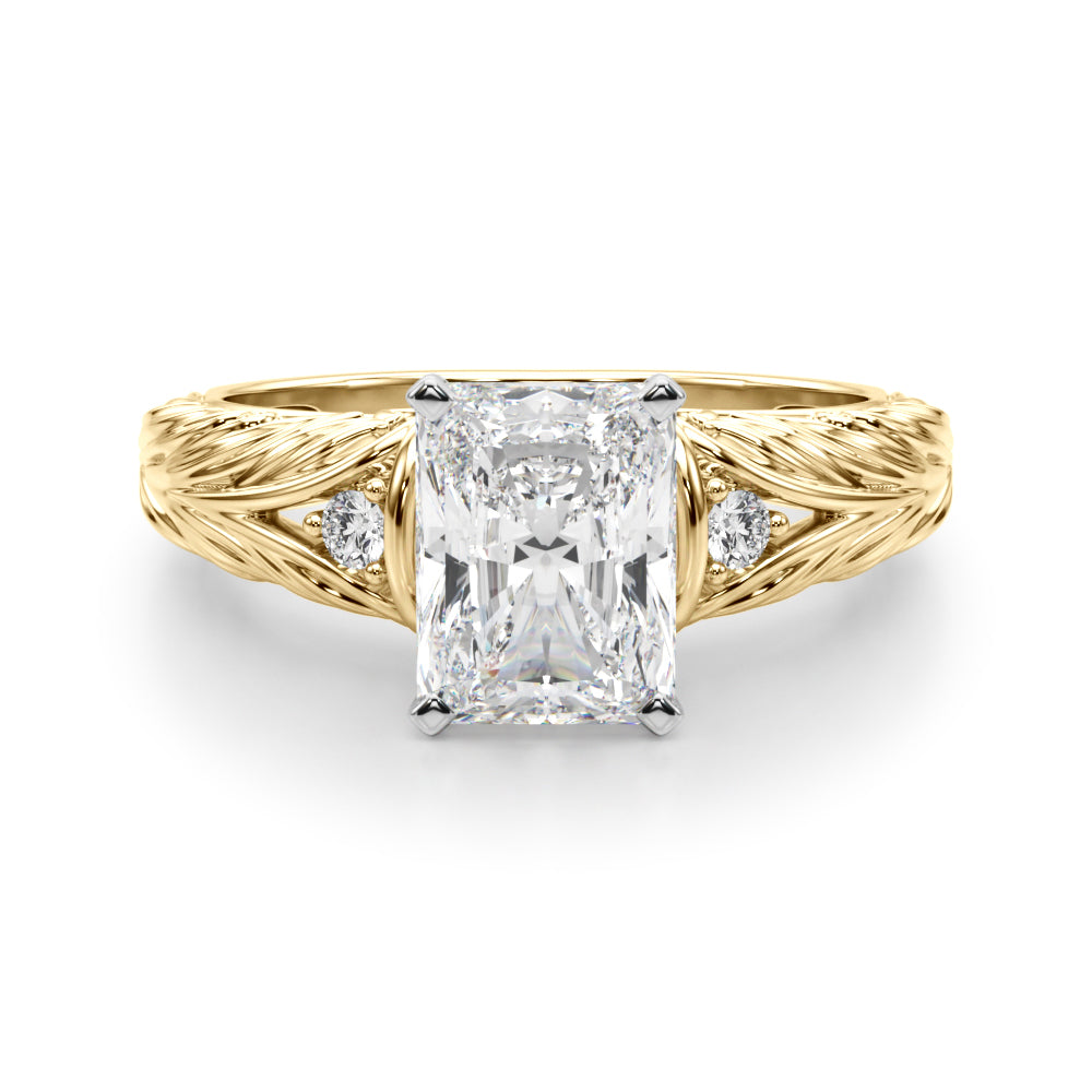 Pristine Center Oval Diamond Engagement Ring — 9K/18K Gold & Platinum