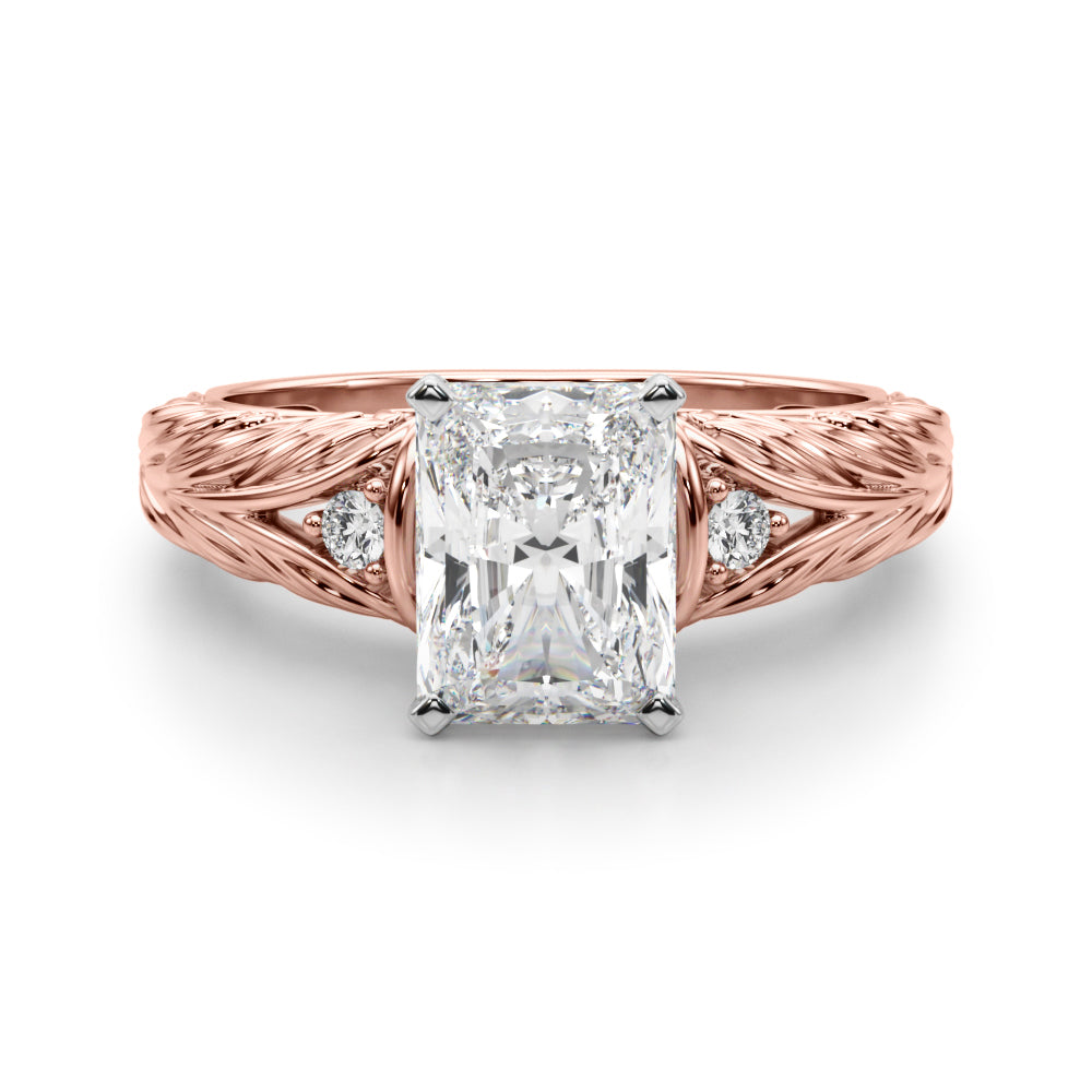 Pristine Center Oval Diamond Engagement Ring — 9K/18K Gold & Platinum