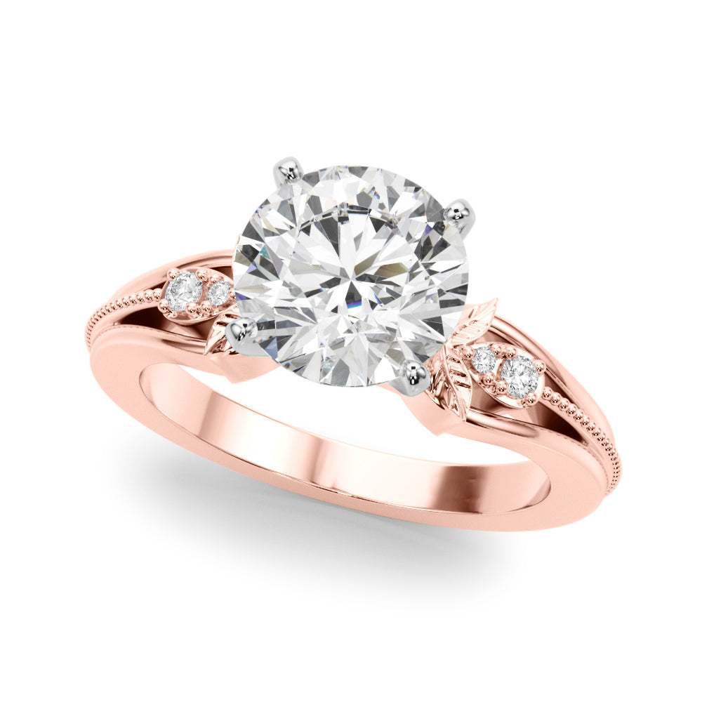 Devoted Center Oval Diamond Engagement Ring — 9K/18K Gold & Platinum