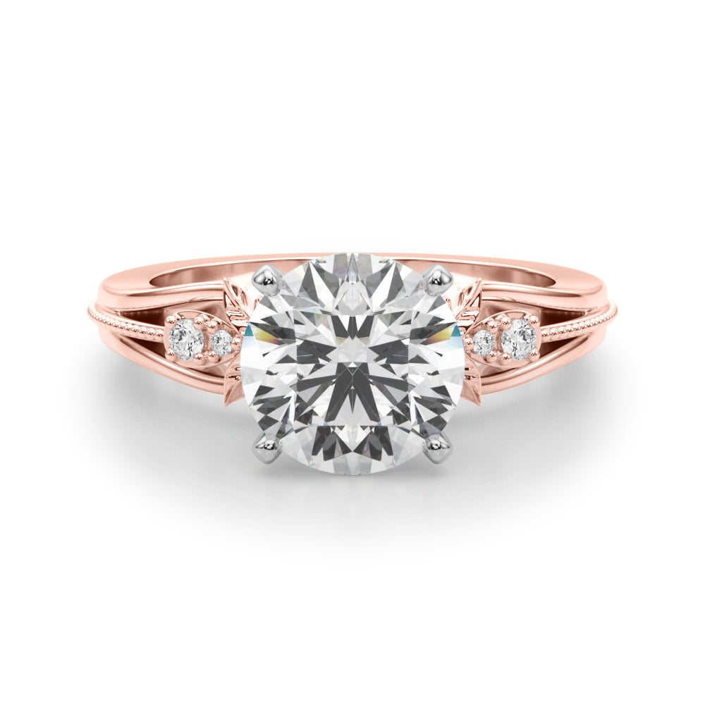 Devoted Center Oval Diamond Engagement Ring — 9K/18K Gold & Platinum
