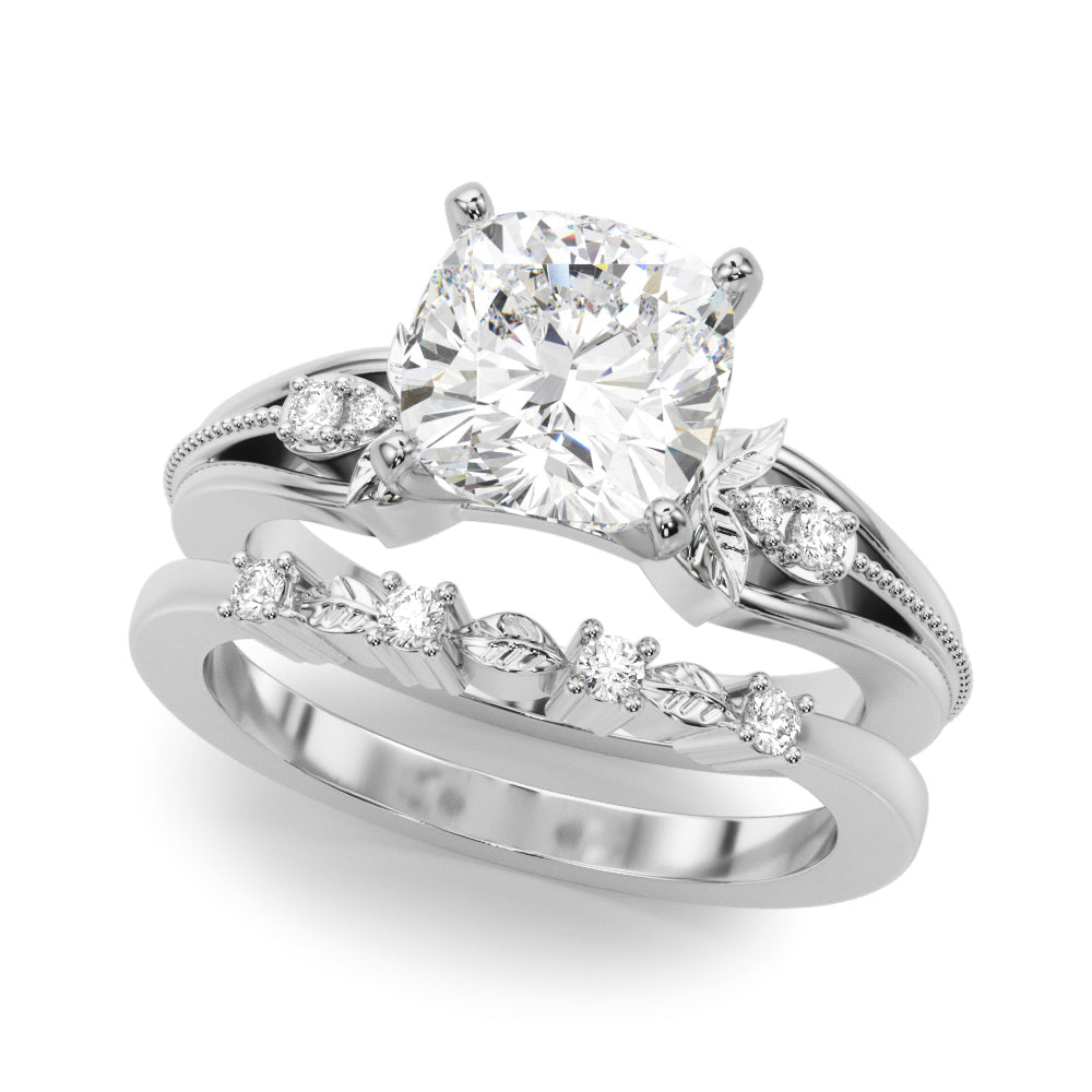 Devoted Center Oval Diamond Engagement Ring — 9K/18K Gold & Platinum