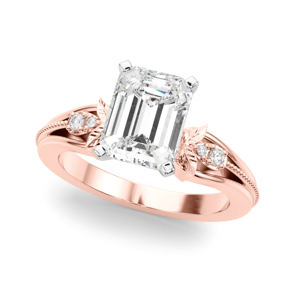 Devoted Center Oval Diamond Engagement Ring — 9K/18K Gold & Platinum